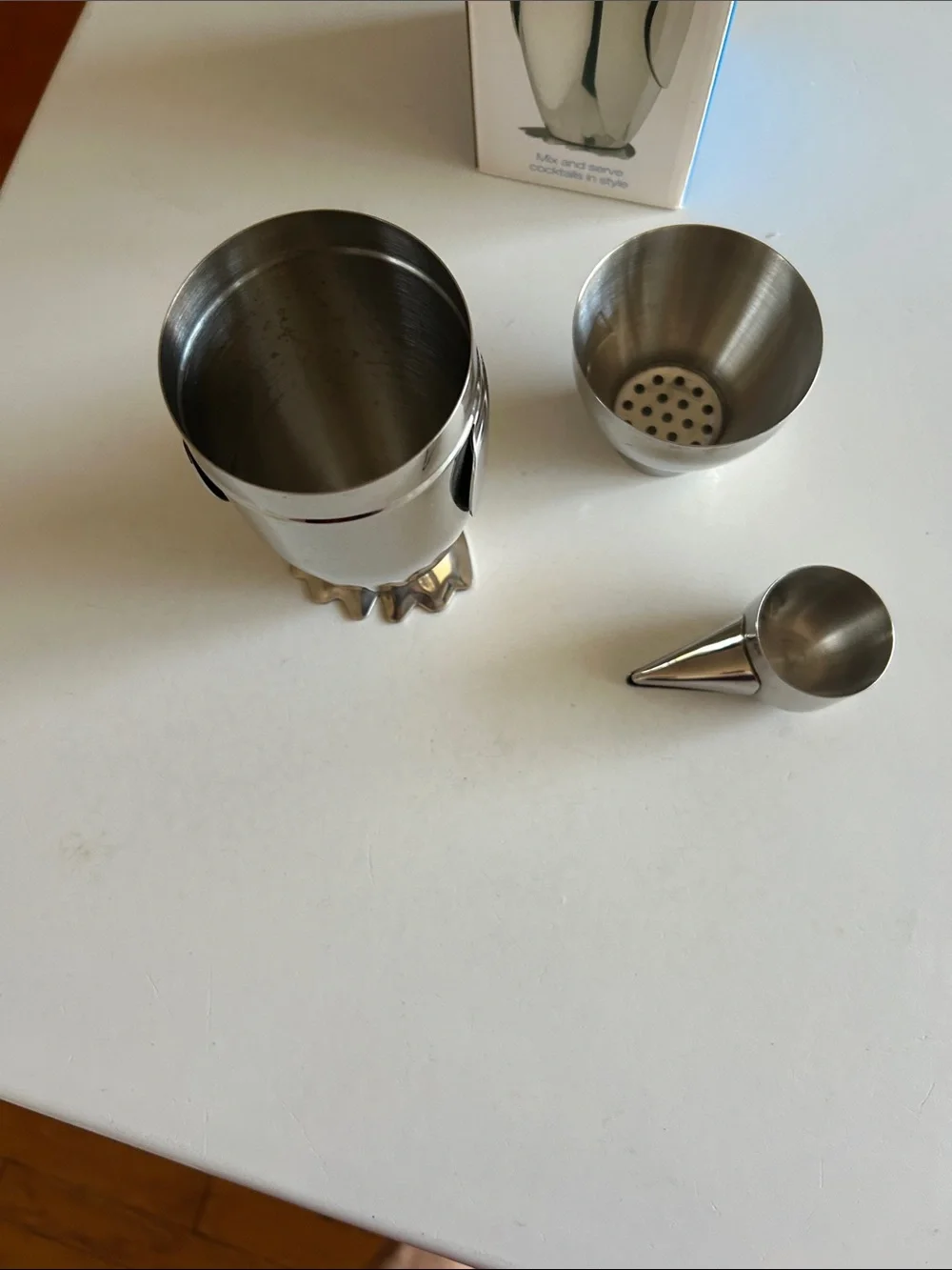 Penguin Cocktail Shaker - 18/8 Stainless Steel Silver
